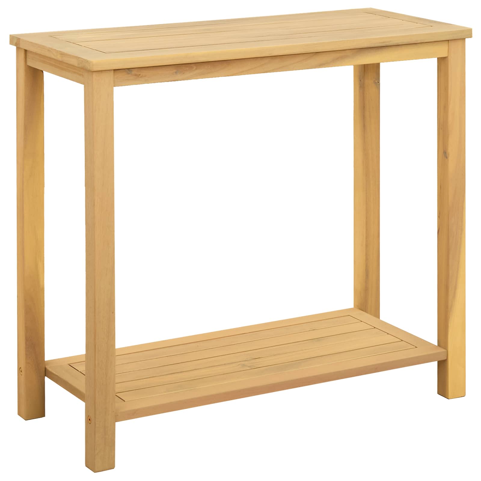 Gartenkonsole Tisch Helles Akazienholz 80 x 35 x 75 cm