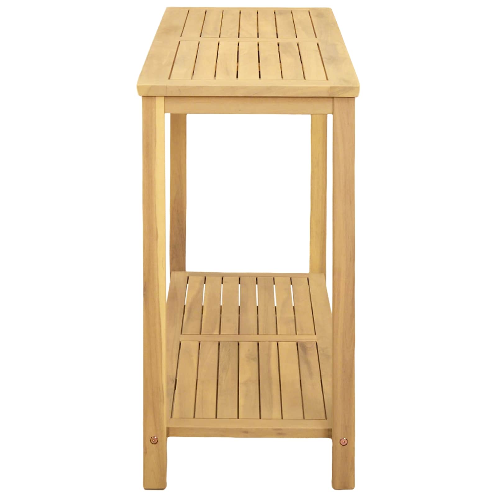 Gartenkonsole Tisch Helles Akazienholz 110 x 40 x 75 cm