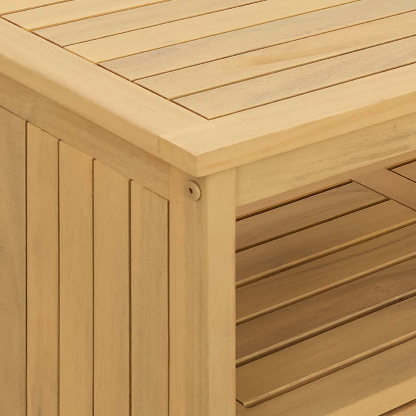 Gartenkonsole Tisch Helles Akazienholz 80 x 35 x 75 cm