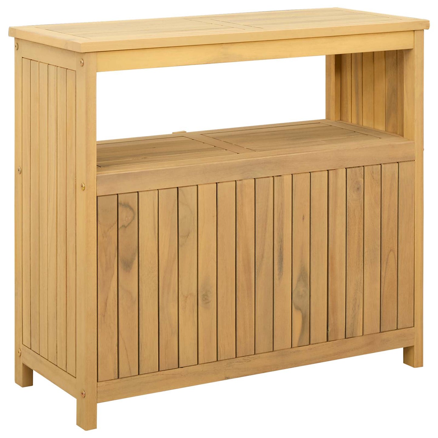 Gartenkonsole Tisch Helles Akazienholz 80 x 35 x 75 cm