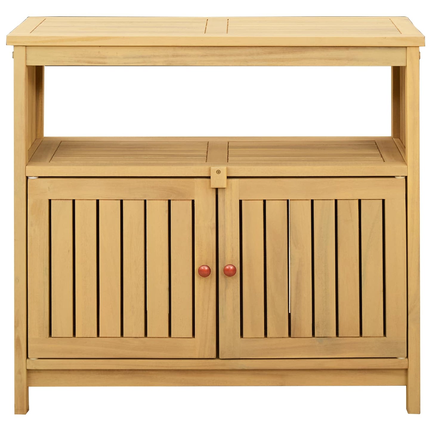 Gartenkonsole Tisch Helles Akazienholz 80 x 35 x 75 cm