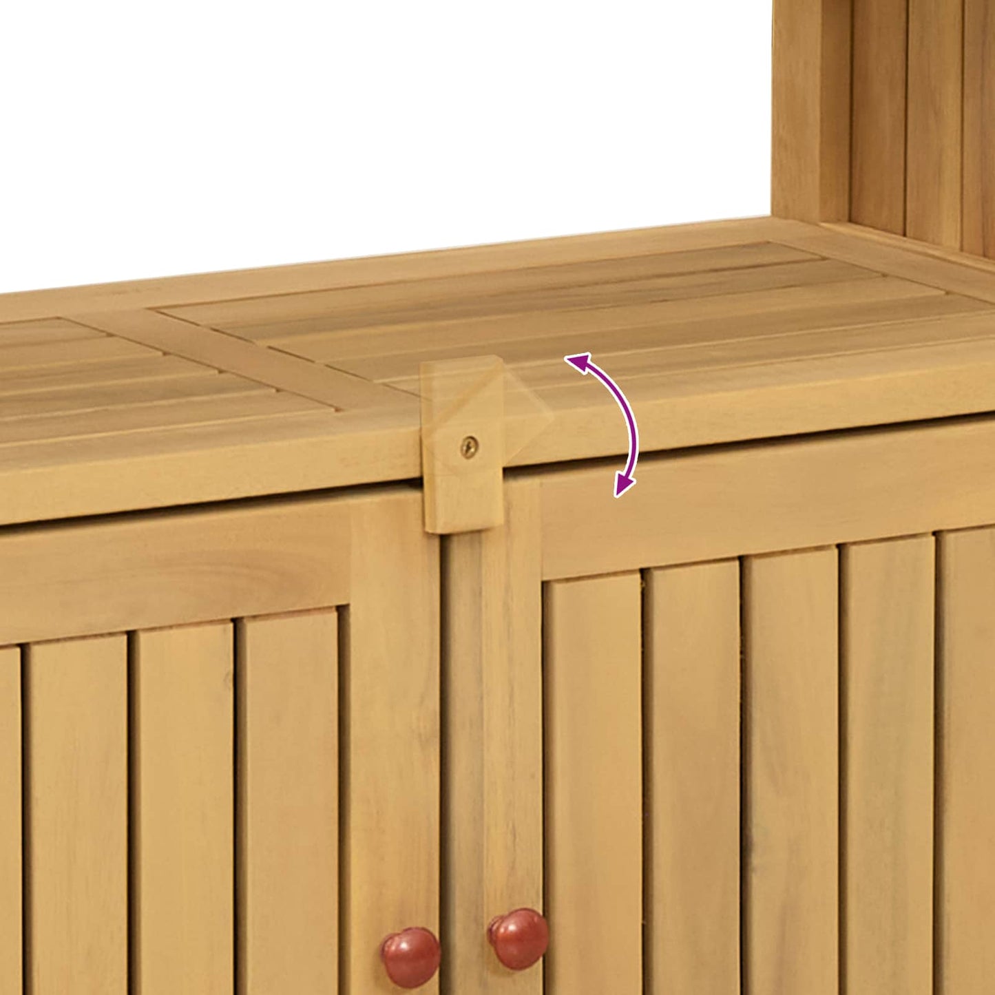 Gartenkonsole Tisch Helles Akazienholz 80 x 35 x 75 cm