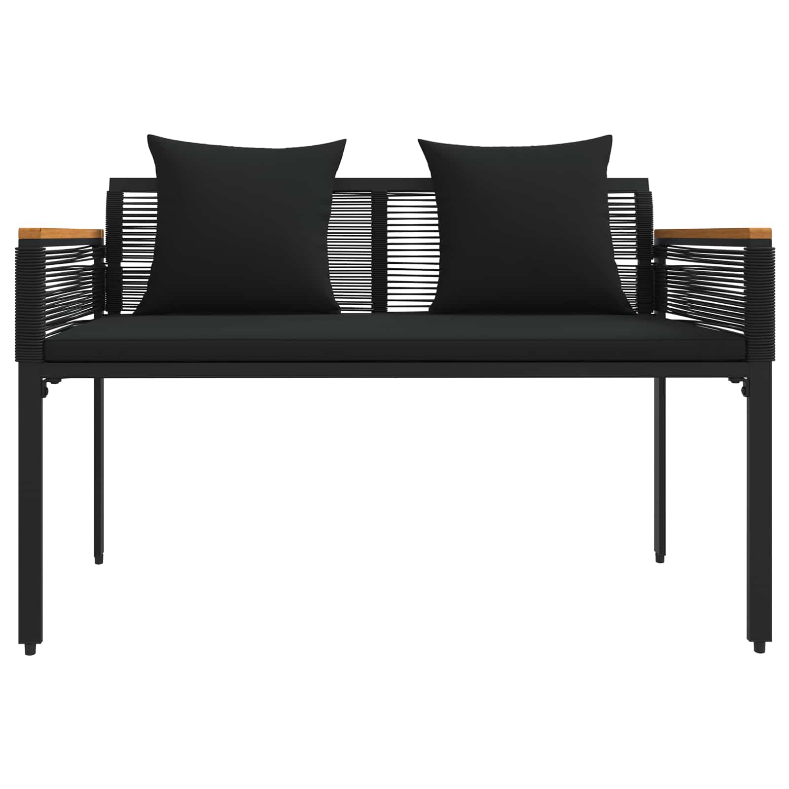 Gartenmöbel Set 4 Stk. Schwarz Poly-Rattan