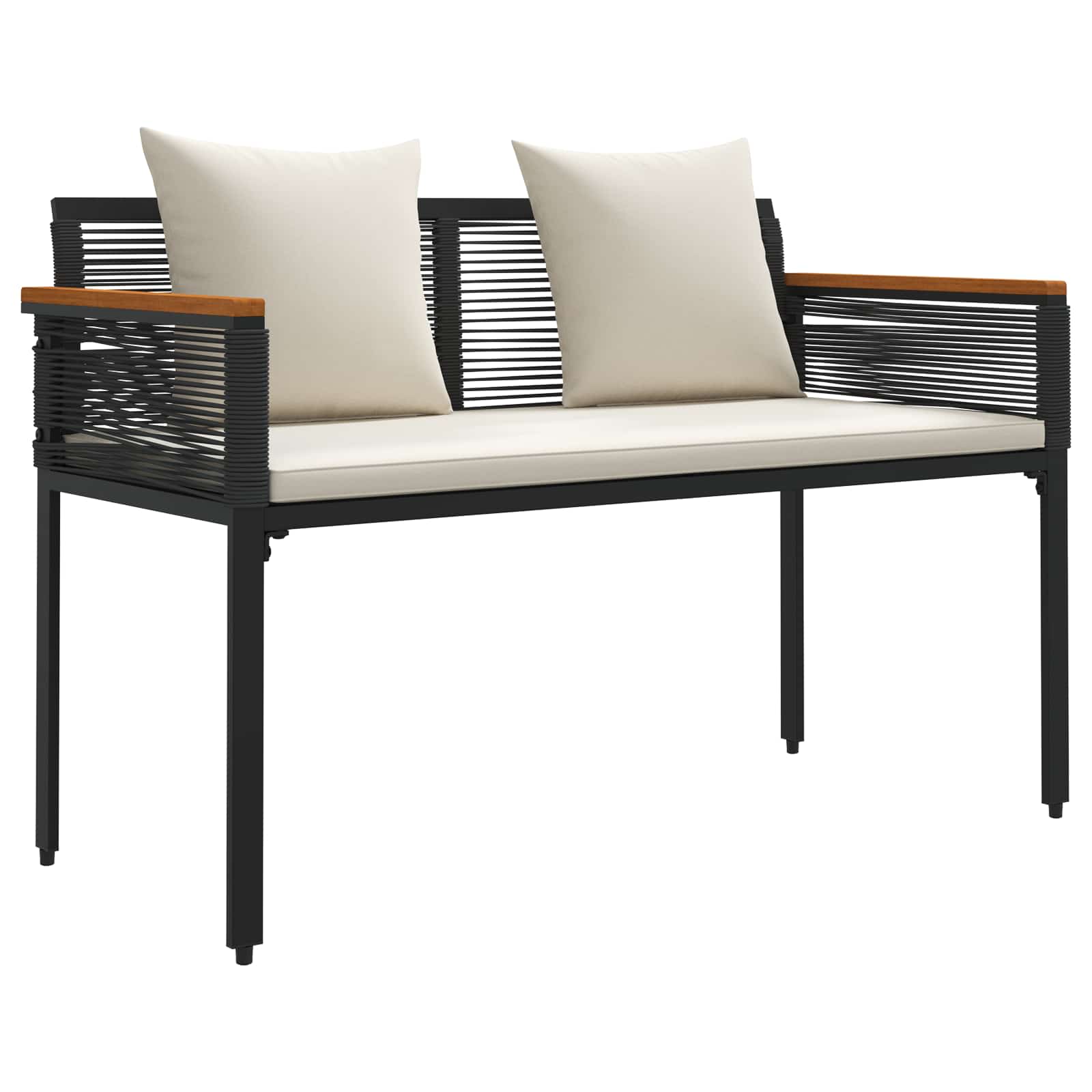 Bank Outdoor 2 -Seater 117 x 54 x 74,5 cm Poly-Rattan