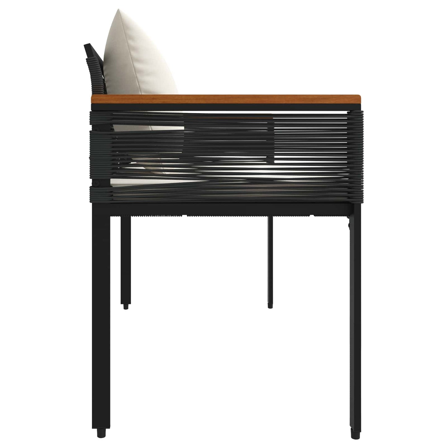 Bank Outdoor 2 -Seater 117 x 54 x 74,5 cm Poly-Rattan