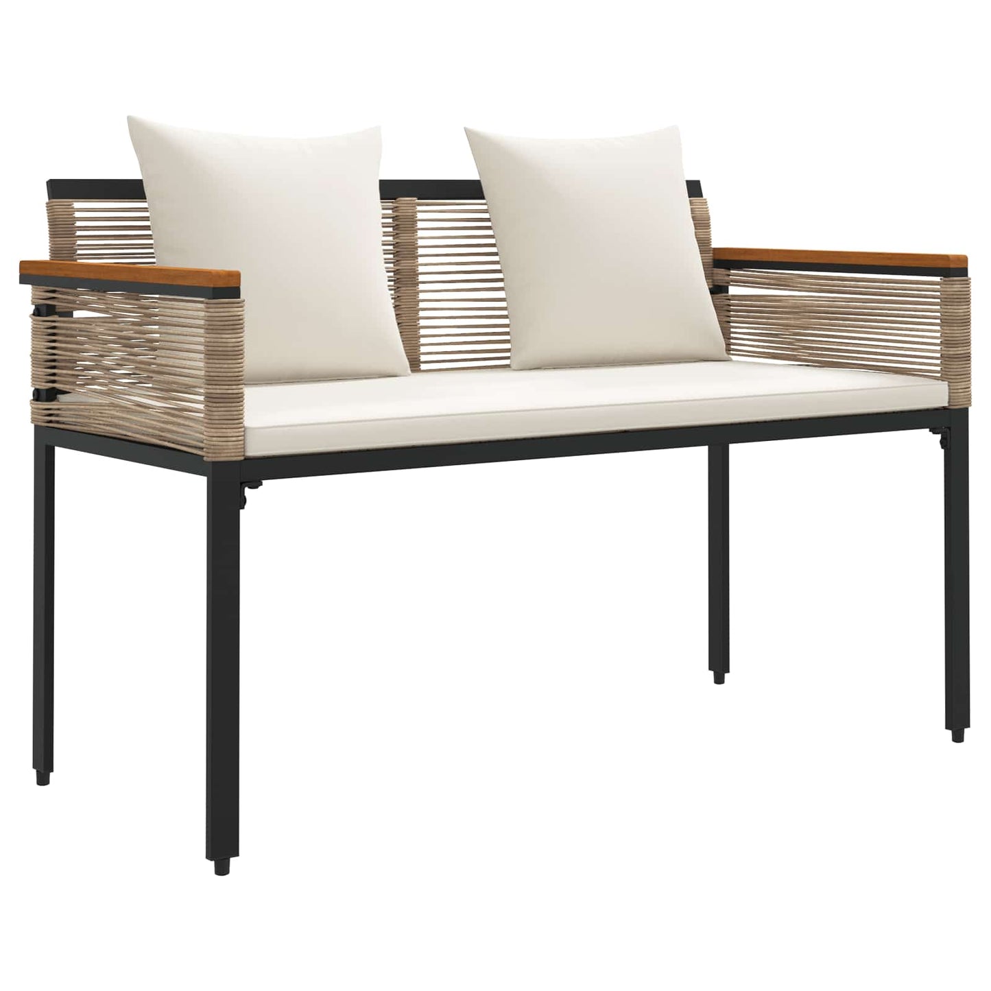 Bank Outdoor 2 -Seater 117 x 54 x 74,5 cm Poly-Rattan