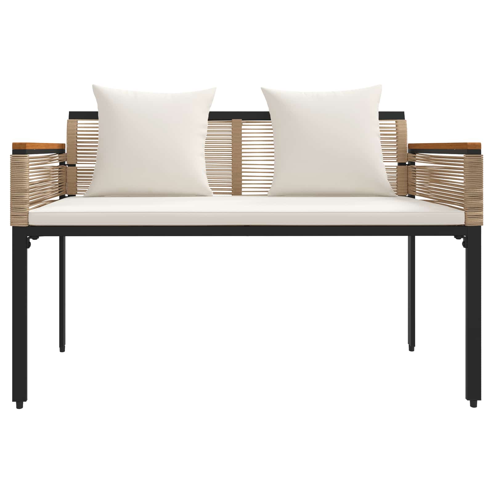 Bank Outdoor 2 -Seater 117 x 54 x 74,5 cm Poly-Rattan