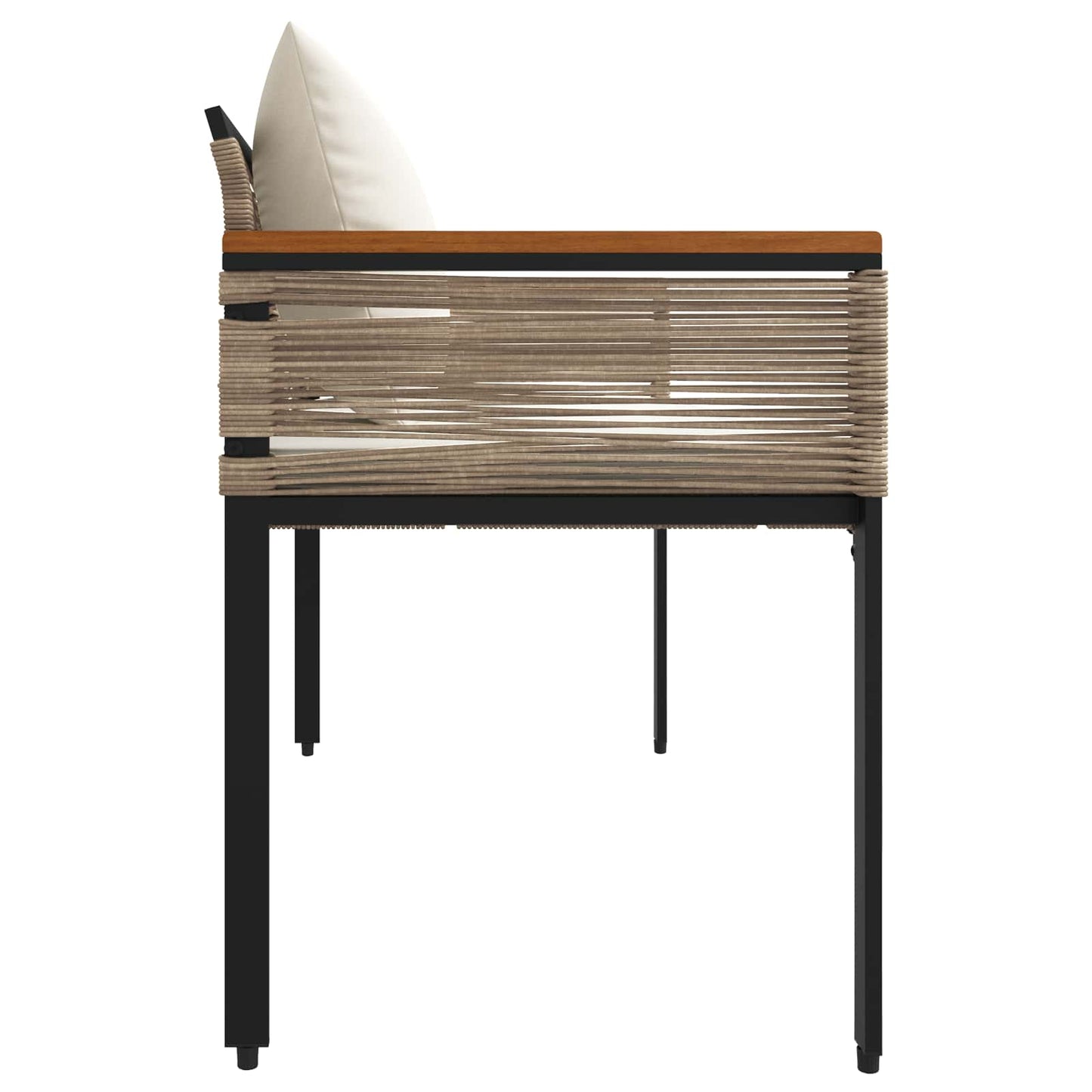 Bank Outdoor 2 -Seater 117 x 54 x 74,5 cm Poly-Rattan