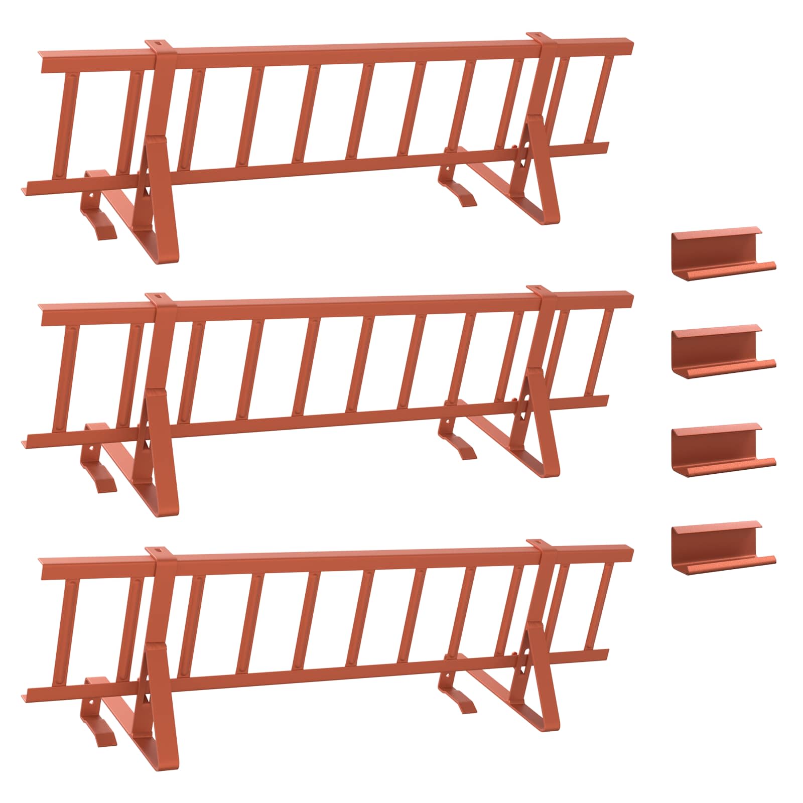 Schneefanggitter Rot 300 x 29,5 x 34,5 cm Stahl