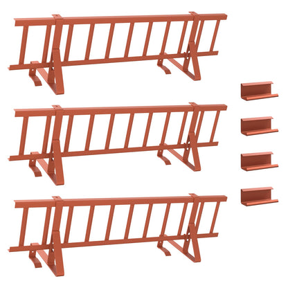 Schneefanggitter Rot 300 x 29,5 x 34,5 cm Stahl