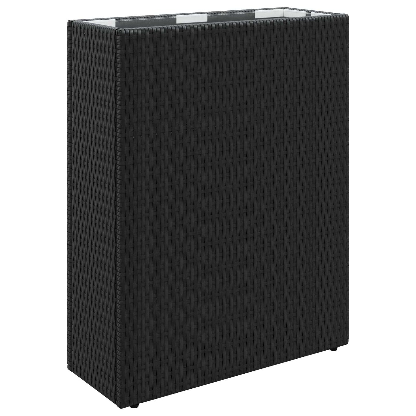 Hoher Pflanzer Schwarz 55 x 22 x 70 cm Poly-Rattan