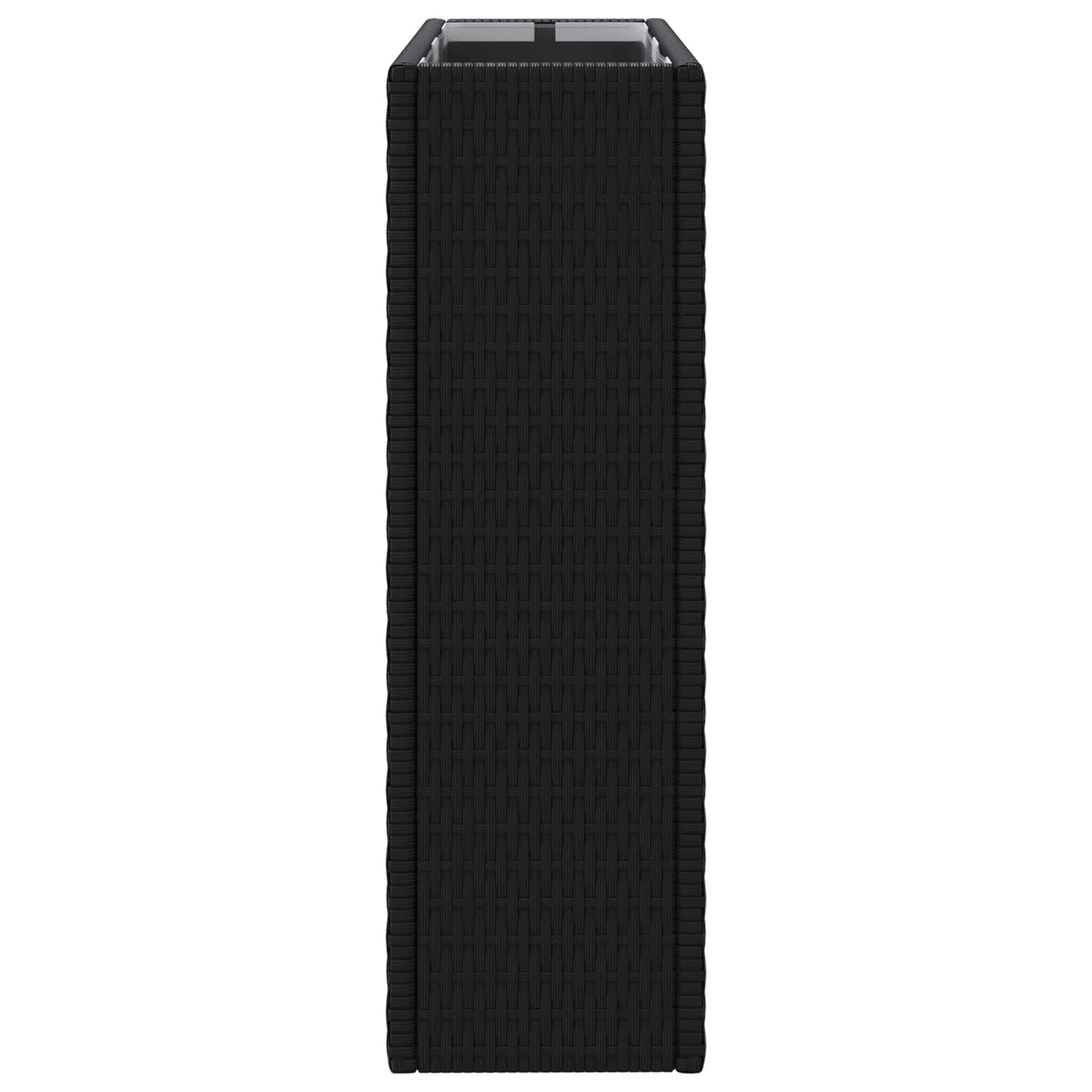 Hoher Pflanzer Schwarz 55 x 22 x 70 cm Poly-Rattan