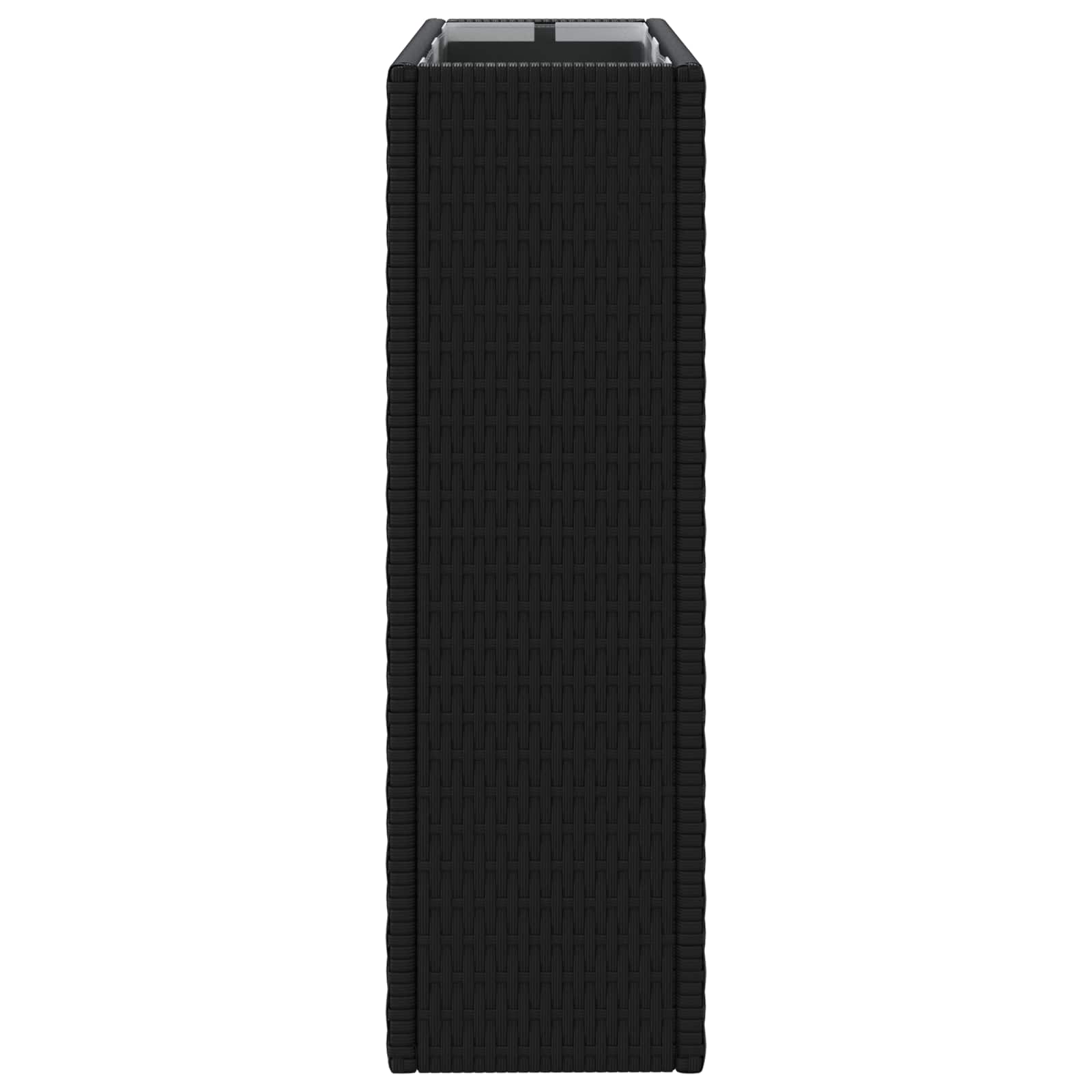 Hoher Pflanzer Schwarz 55 x 22 x 70 cm Poly-Rattan