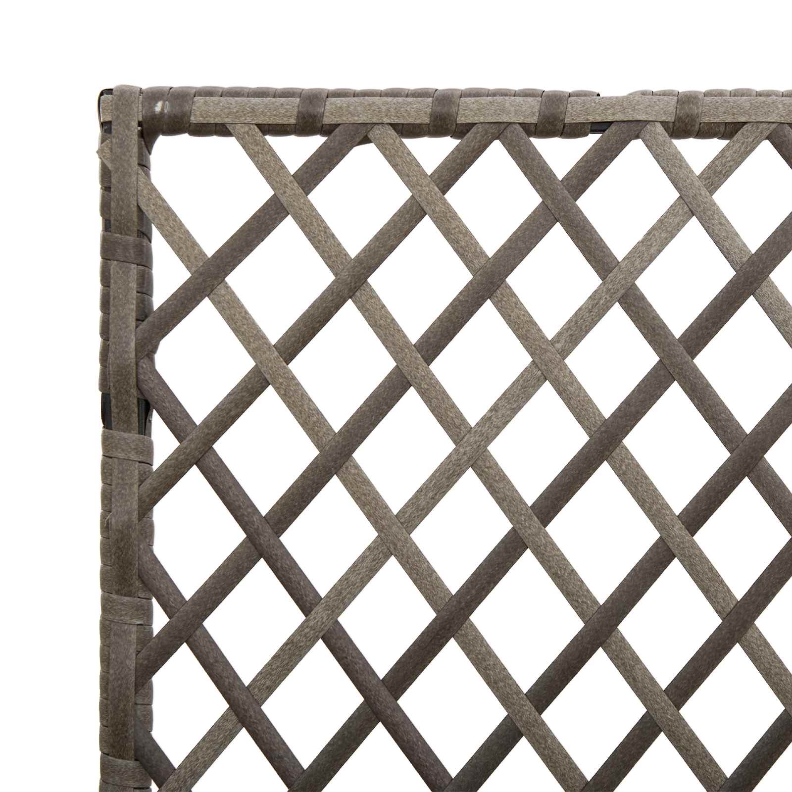 Gartenpflanzer mit Gitter Grau 70 x 30 x 135 cm Poly-Rattan