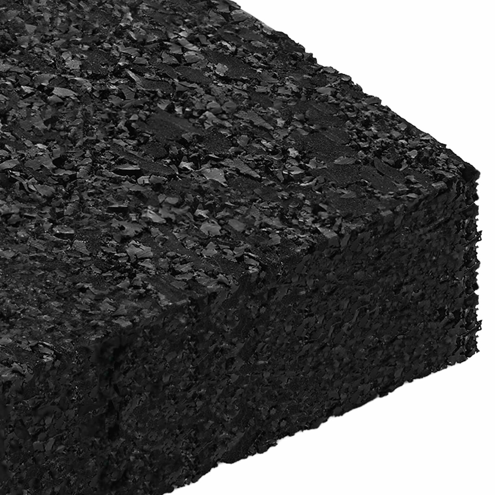 Gummigranulat-Patiopad Schwarz 6 x 9 x 2 cm Gummi
