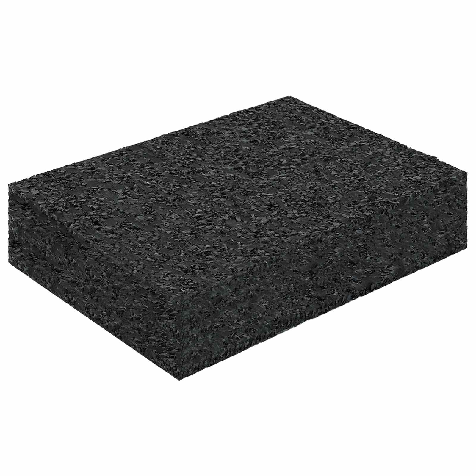 Gummigranulat-Patiopad Schwarz 6 x 9 x 2 cm Gummi