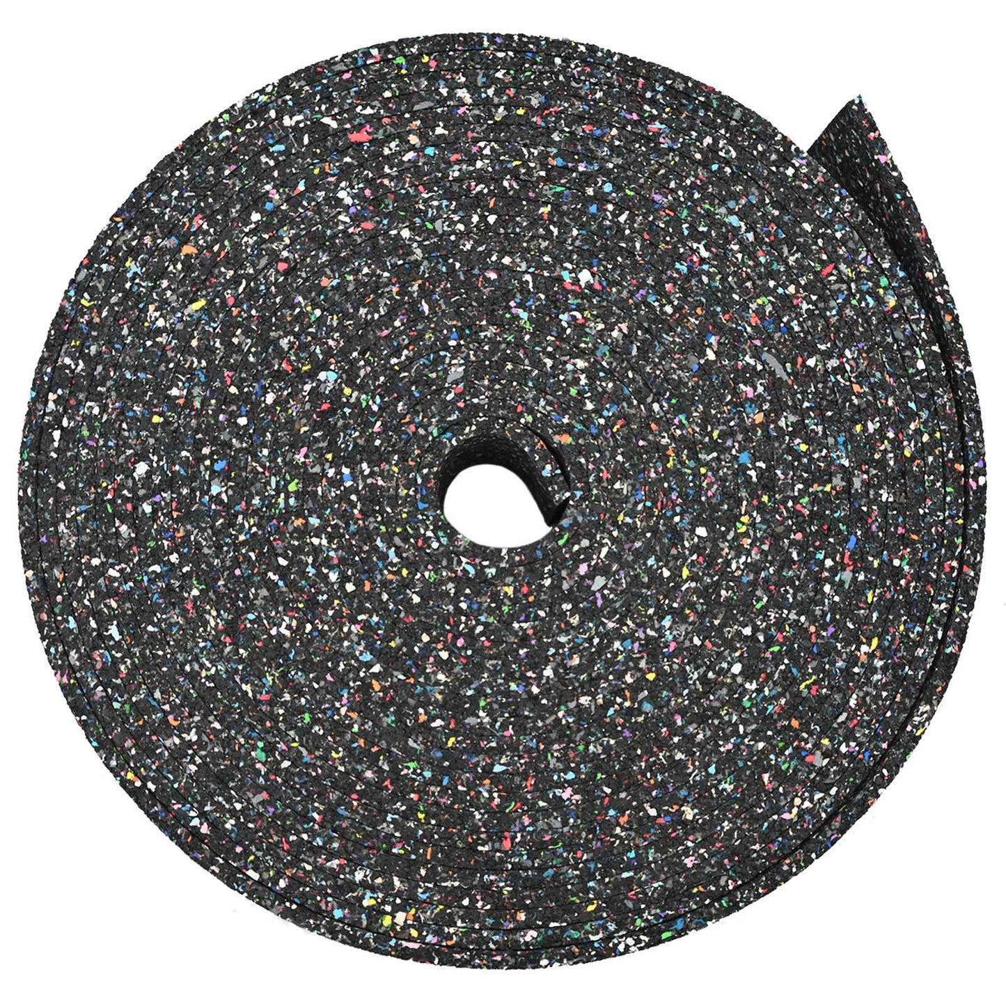 Gummi-Granulat-Rolle Schwarz 2000 x 8 x 0,6 cm Gummi
