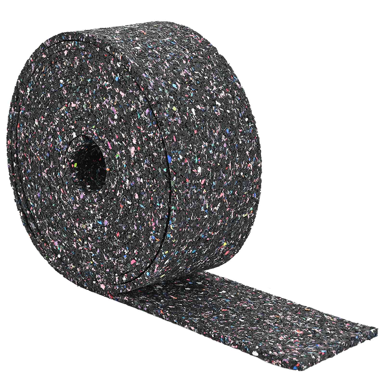 Gummi-Granulat-Rolle Schwarz 500 x 10 x 0,3 cm Gummi