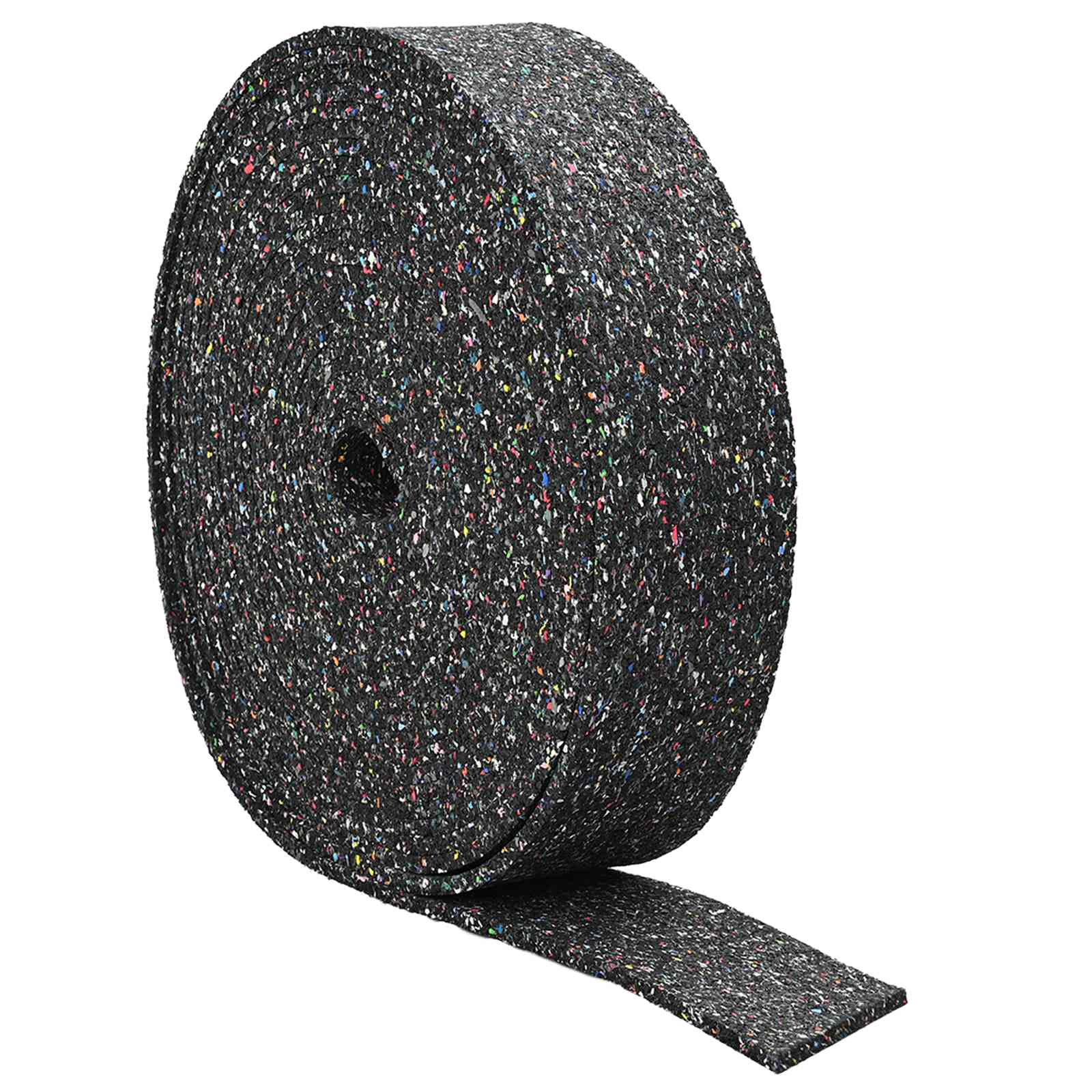 Gummi-Granulat-Rolle Schwarz 2000 x 10 x 0,3 cm Gummi
