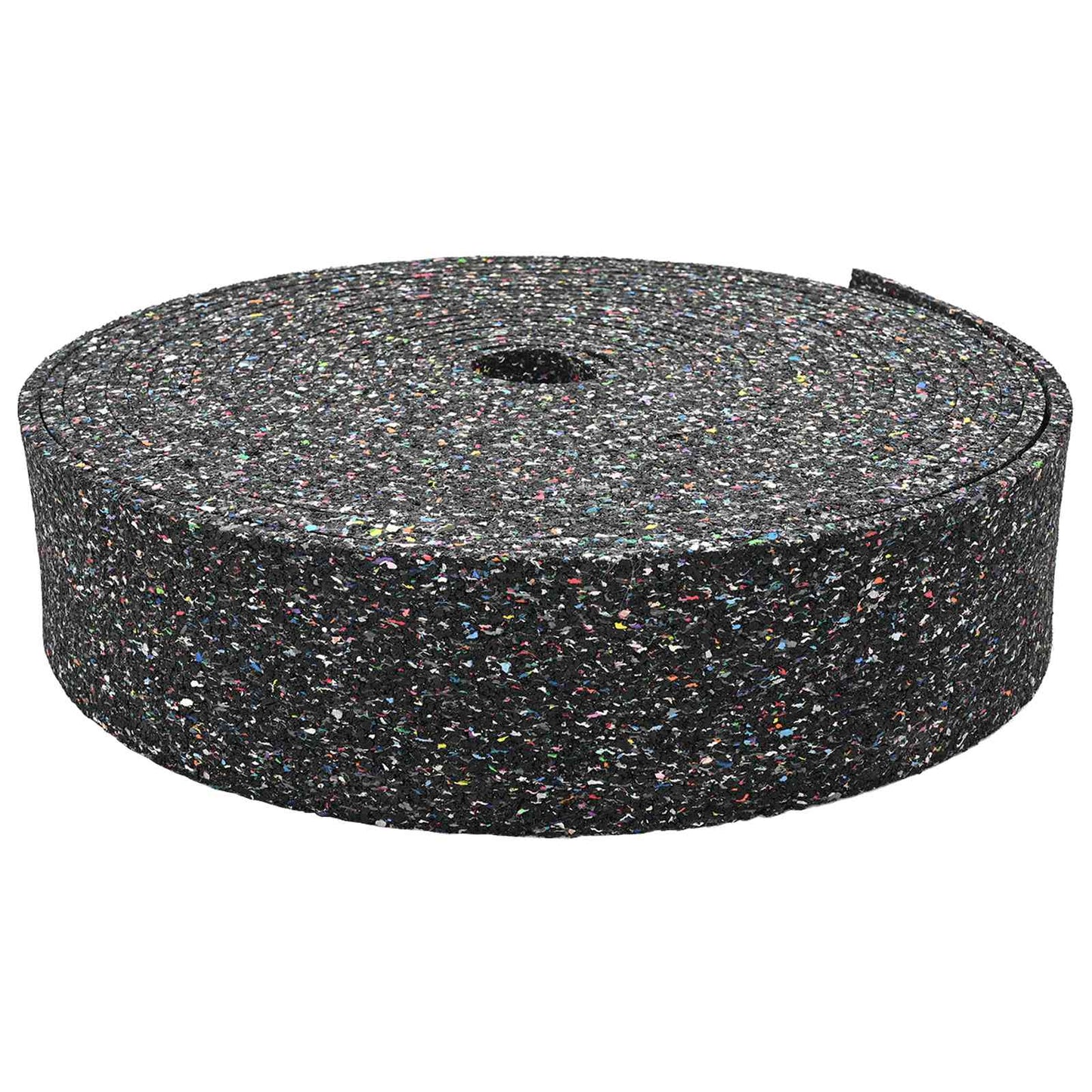 Gummi-Granulat-Rolle Schwarz 2000 x 10 x 0,3 cm Gummi