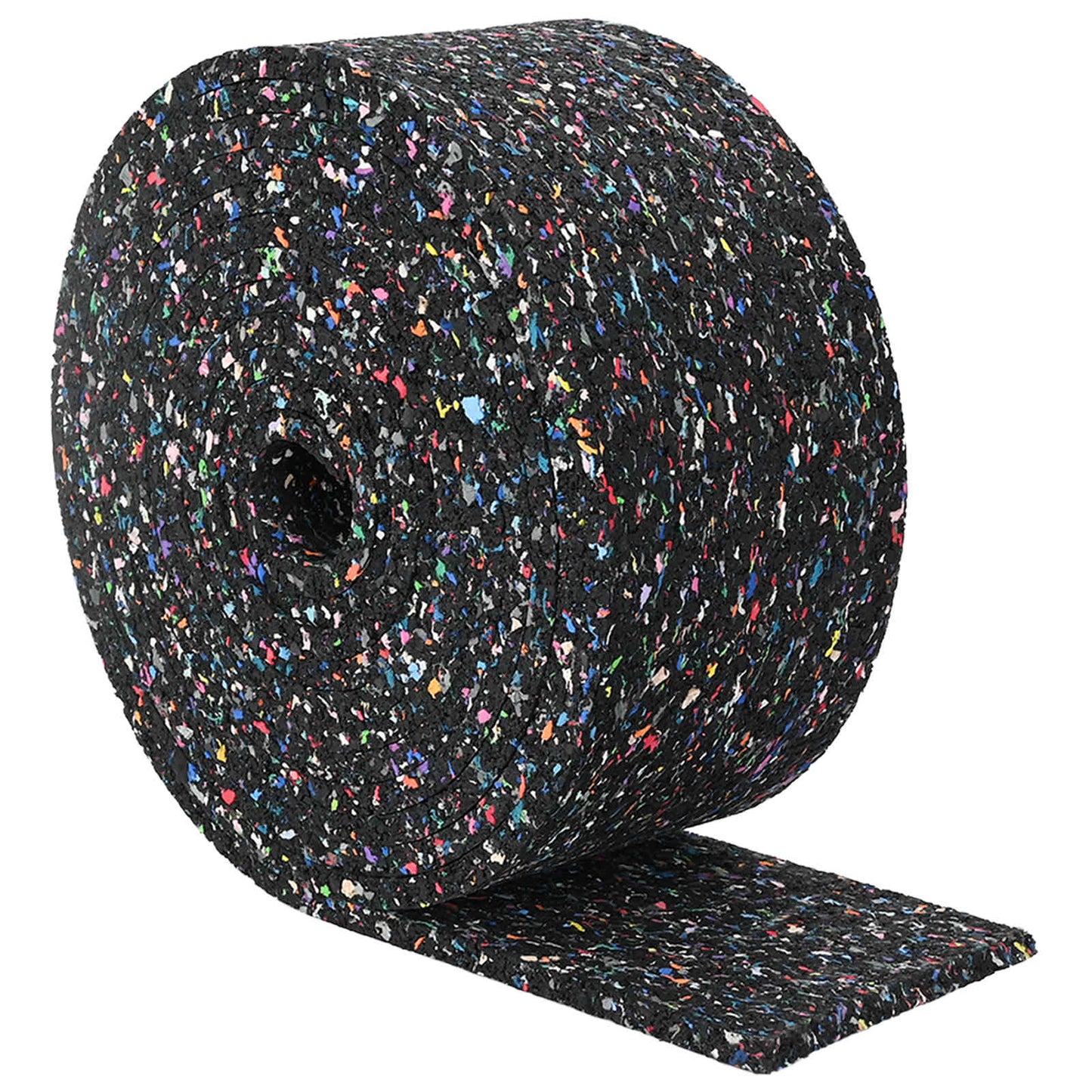 Gummi-Granulat-Rolle Schwarz 1000 x 10 x 0,8 cm Gummi