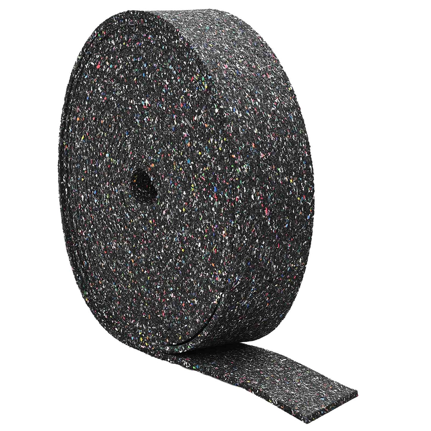 Gummi-Granulat-Rolle Schwarz 2000 x 10 x 1 cm Gummi
