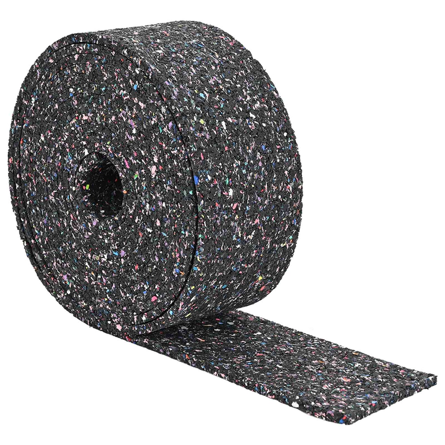 Gummi-Granulat-Rolle Schwarz 500 x 12 x 0,3 cm Gummi