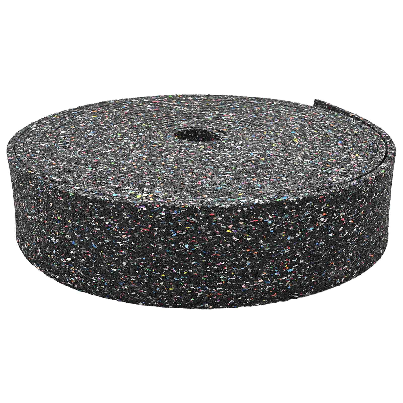 Gummi-Granulat-Rolle Schwarz 2000 x 12 x 0,3 cm Gummi