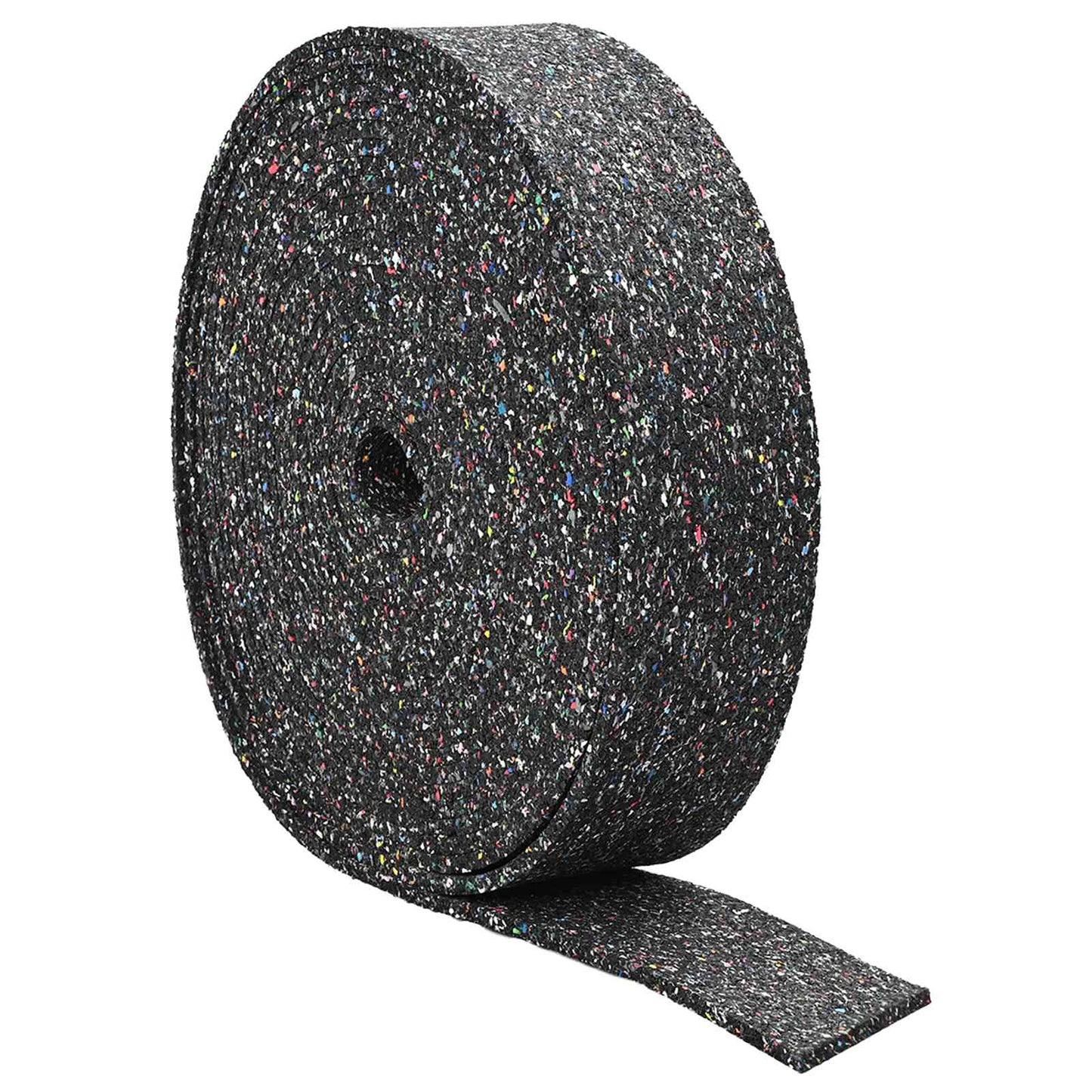 Gummi-Granulat-Rolle Schwarz 2000 x 12 x 0,6 cm Gummi
