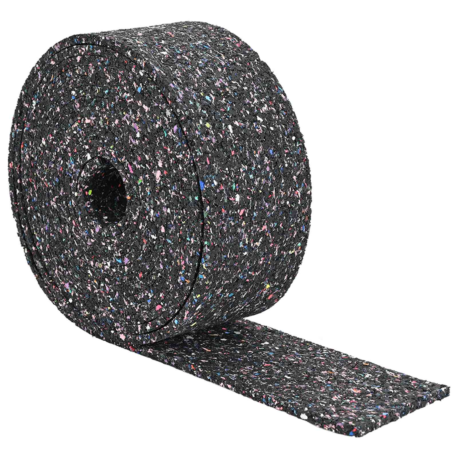 Gummi-Granulat-Rolle Schwarz 200 x 12 x 0,8 cm Gummi