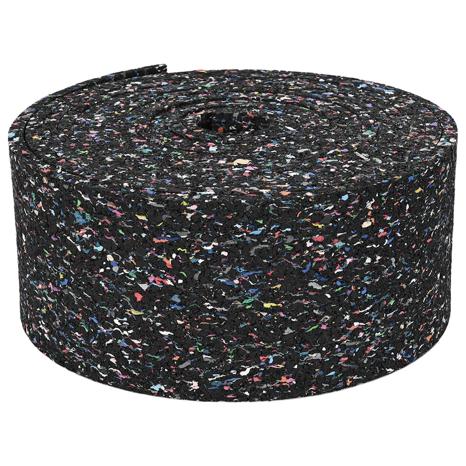 Gummi-Granulat-Rolle Schwarz 1000 x 12 x 0,8 cm Gummi