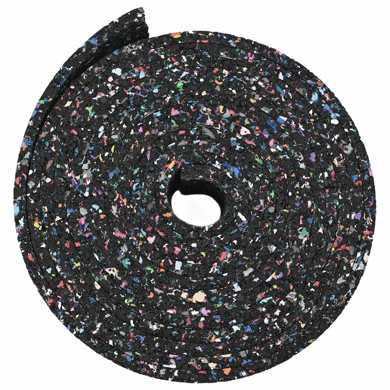 Gummi-Granulat-Rolle Schwarz 1000 x 12 x 0,8 cm Gummi
