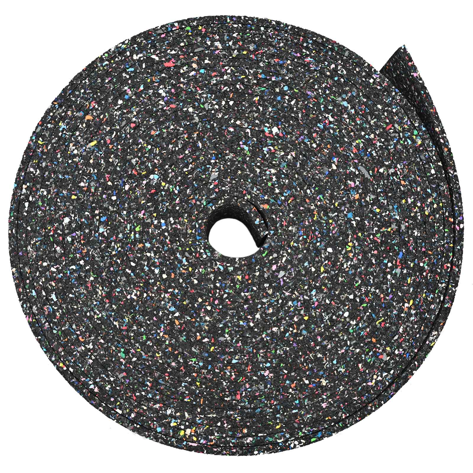 Gummi-Granulat-Rolle Schwarz 2000 x 12 x 0,8 cm Gummi