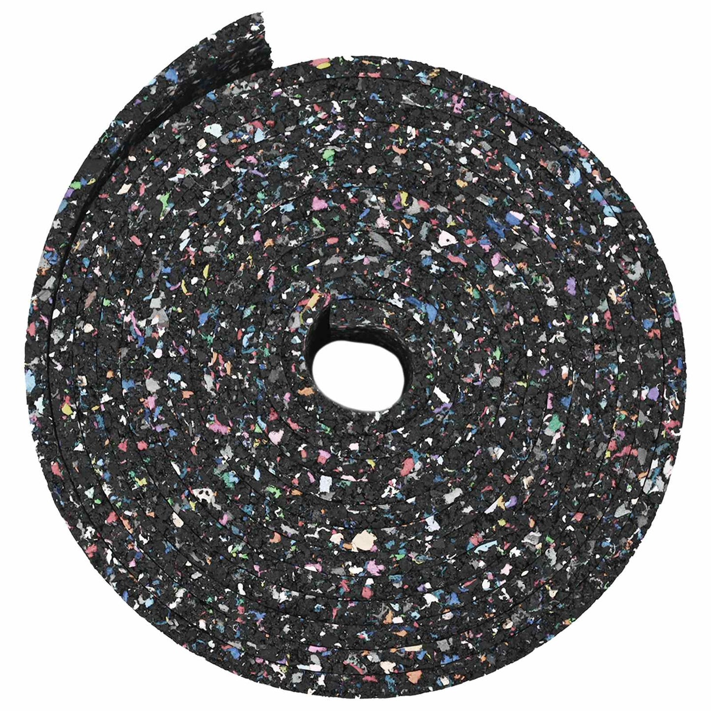 Gummi-Granulat-Rolle Schwarz 500 x 12 x 1 cm Gummi