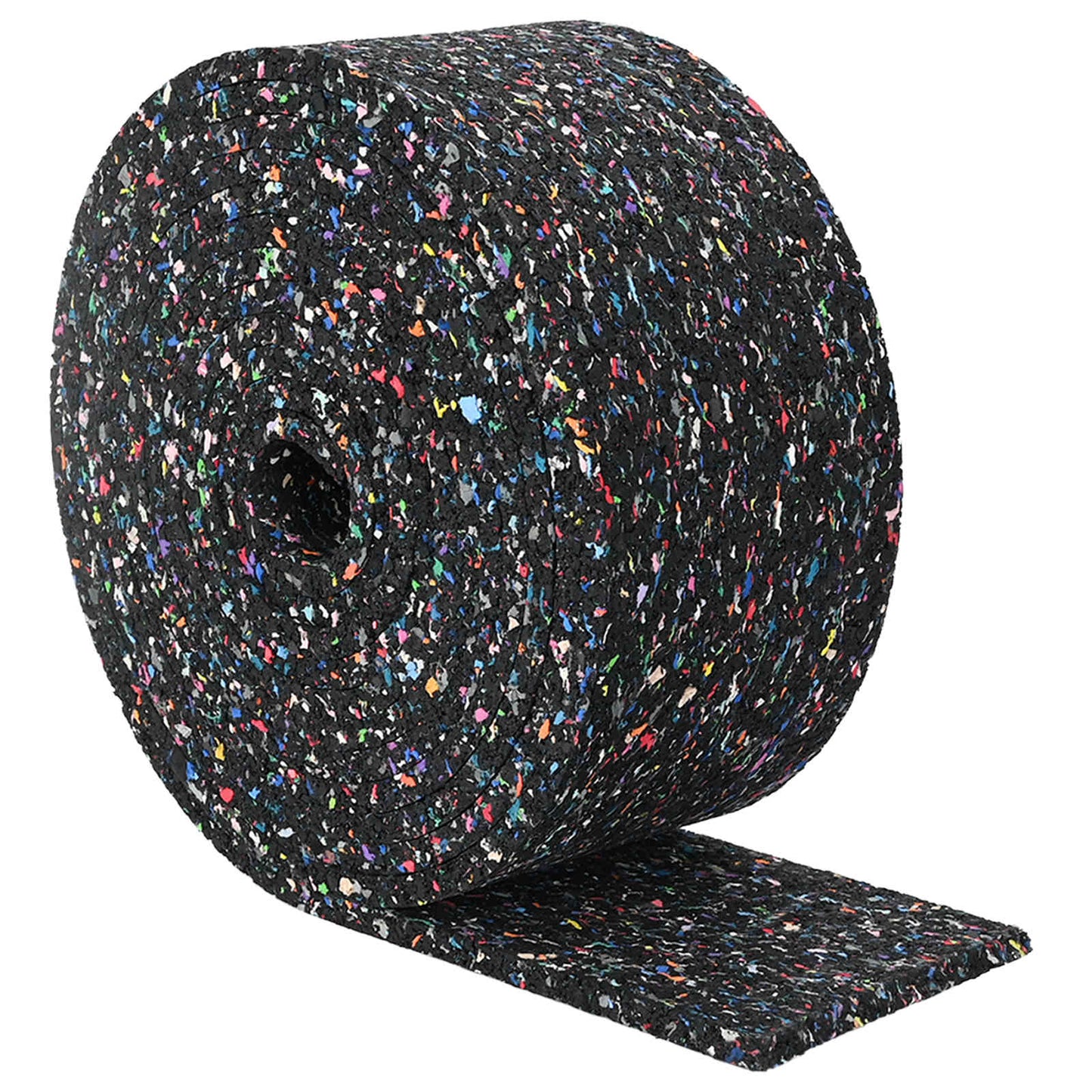 Gummi-Granulat-Rolle Schwarz 1000 x 12 x 1 cm Gummi