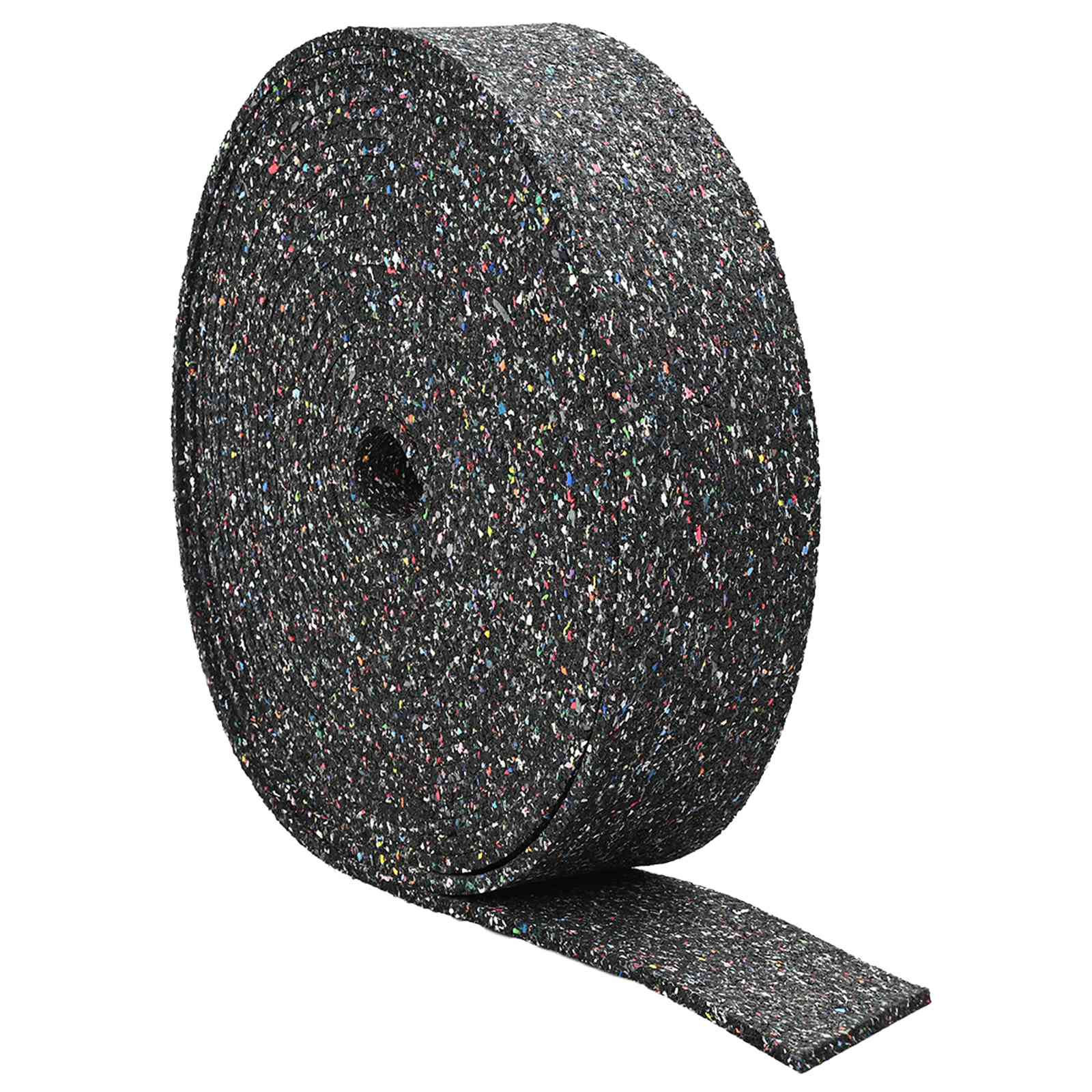 Gummi-Granulat-Rolle Schwarz 2000 x 12 x 1 cm Gummi