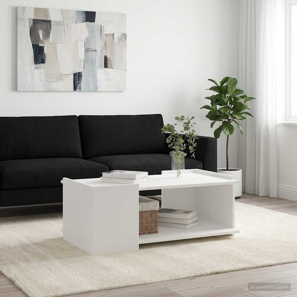 Couchtisch Weiß 90 x 50 x 33 cm Holzwerkstoff