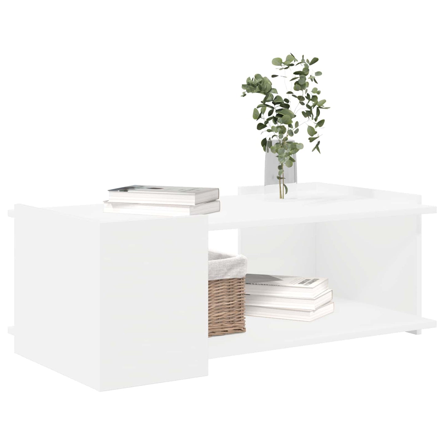 Couchtisch Weiß 90 x 50 x 33 cm Holzwerkstoff