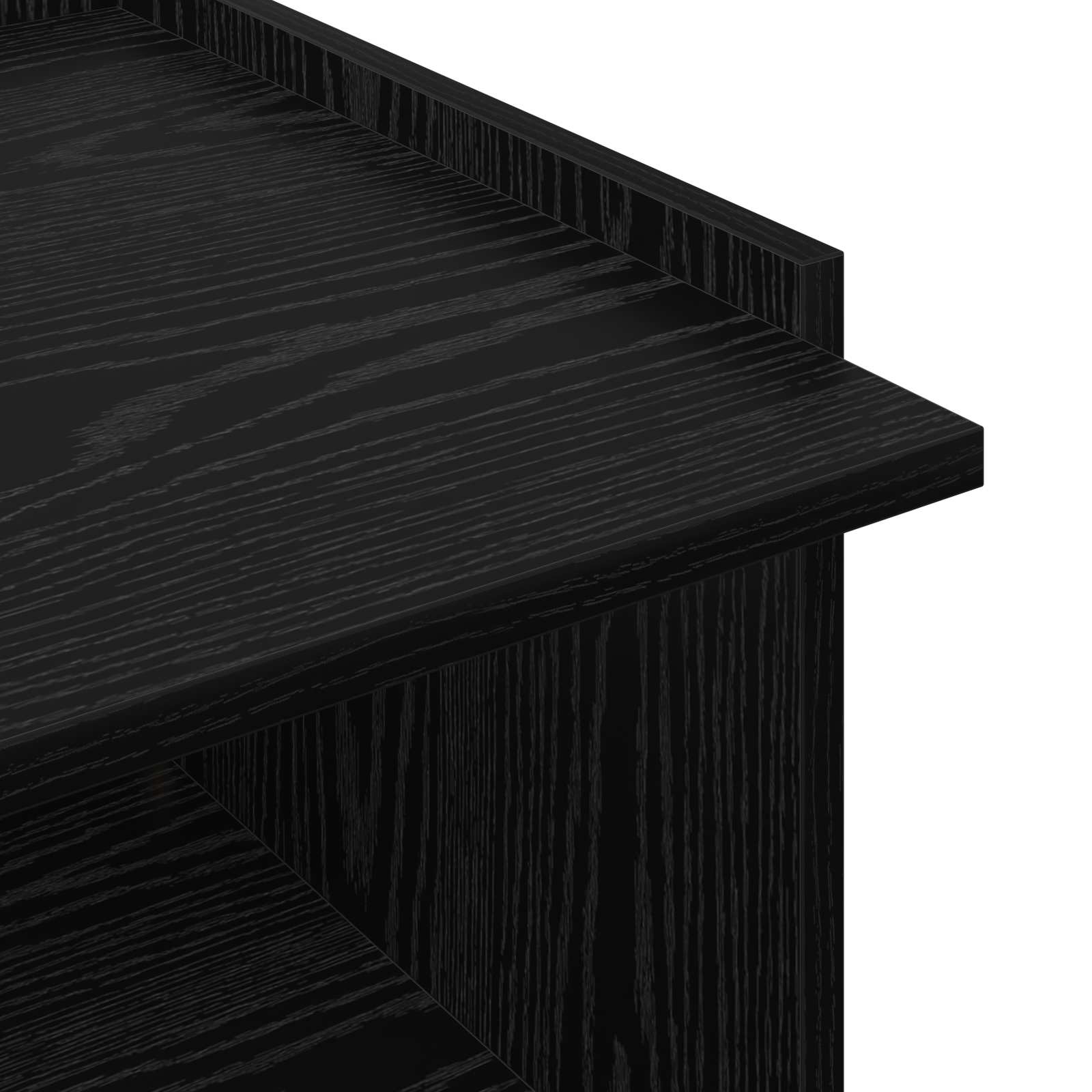 Couchtisch Schwarz Eichen-Optik 90 x 50 x 33 cm Holzwerkstoff