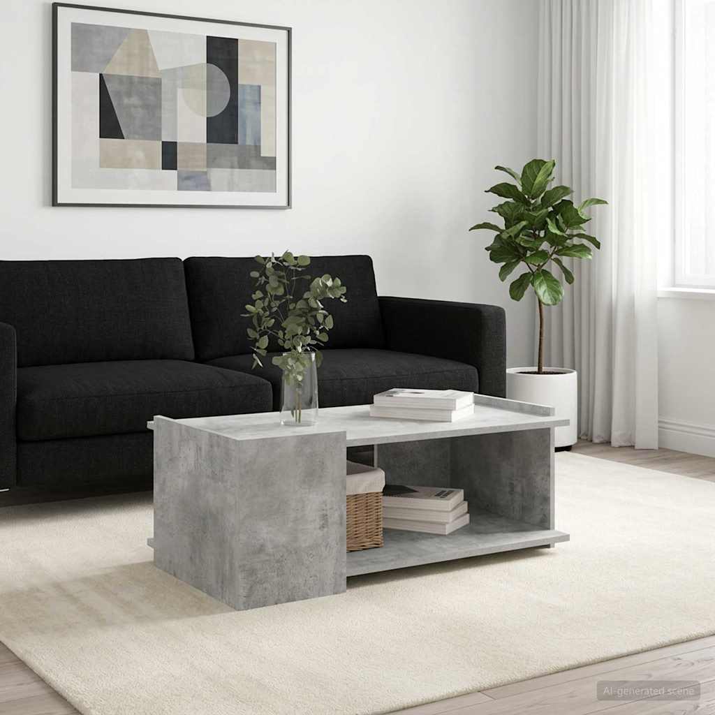 Couchtisch Betongrau 90 x 50 x 33 cm Holzwerkstoff