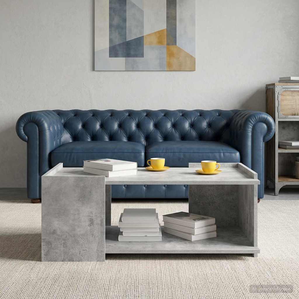 Couchtisch Betongrau 90 x 50 x 33 cm Holzwerkstoff