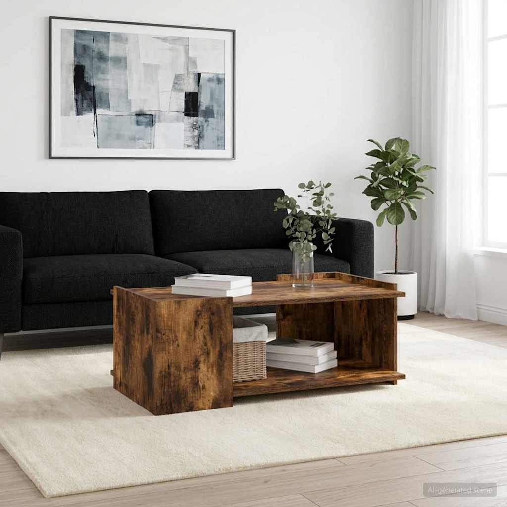 Couchtisch Räuchereiche 90 x 50 x 33 cm Holzwerkstoff