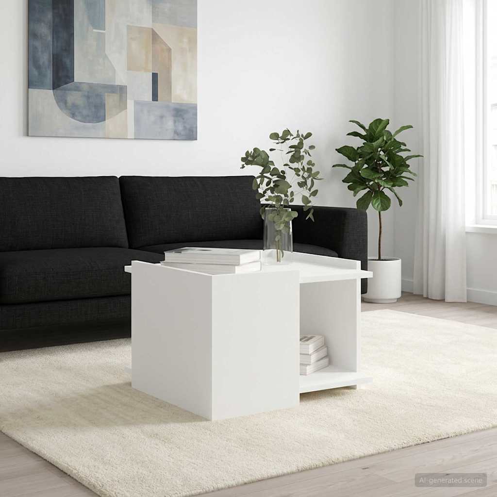 Couchtisch Weiß 50,5 x 50 x 33 cm Holzwerkstoff