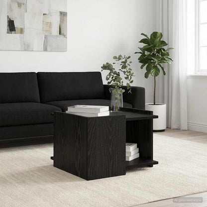 Couchtisch Schwarz Eichen-Optik 50,5 x 50 x 33 cm Holzwerkstoff