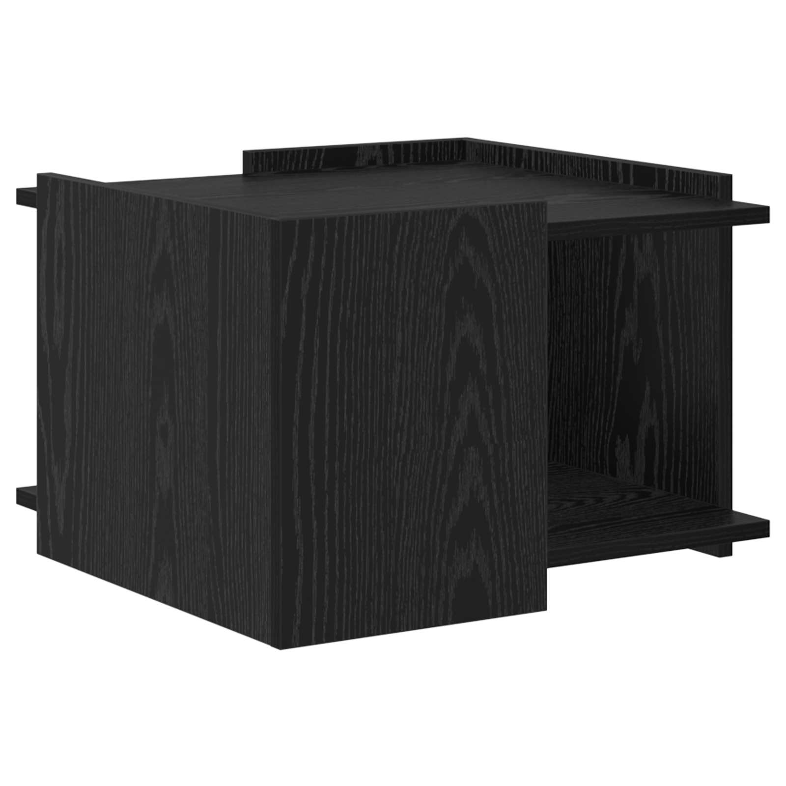 Couchtisch Schwarz Eichen-Optik 50,5 x 50 x 33 cm Holzwerkstoff
