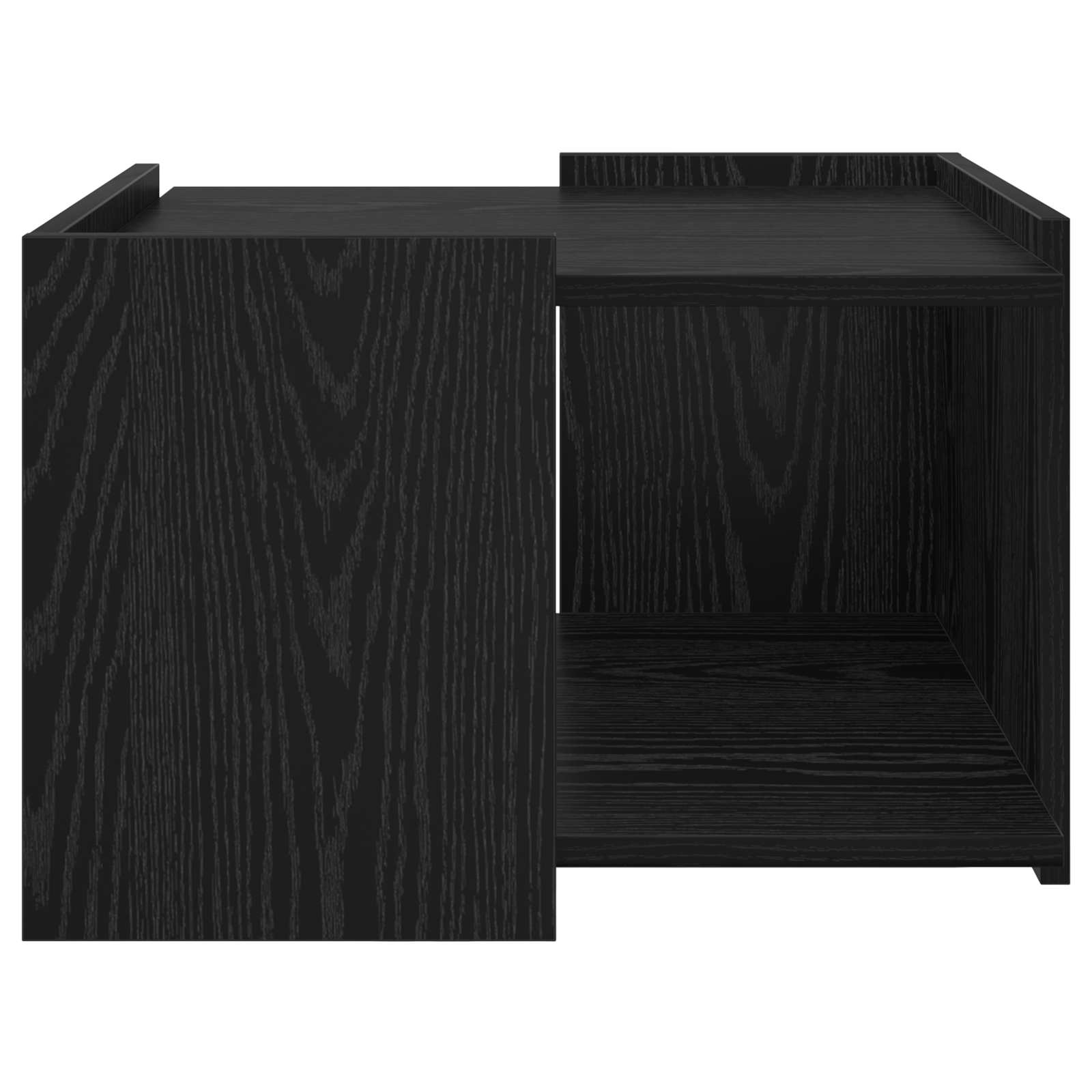 Couchtisch Schwarz Eichen-Optik 50,5 x 50 x 33 cm Holzwerkstoff