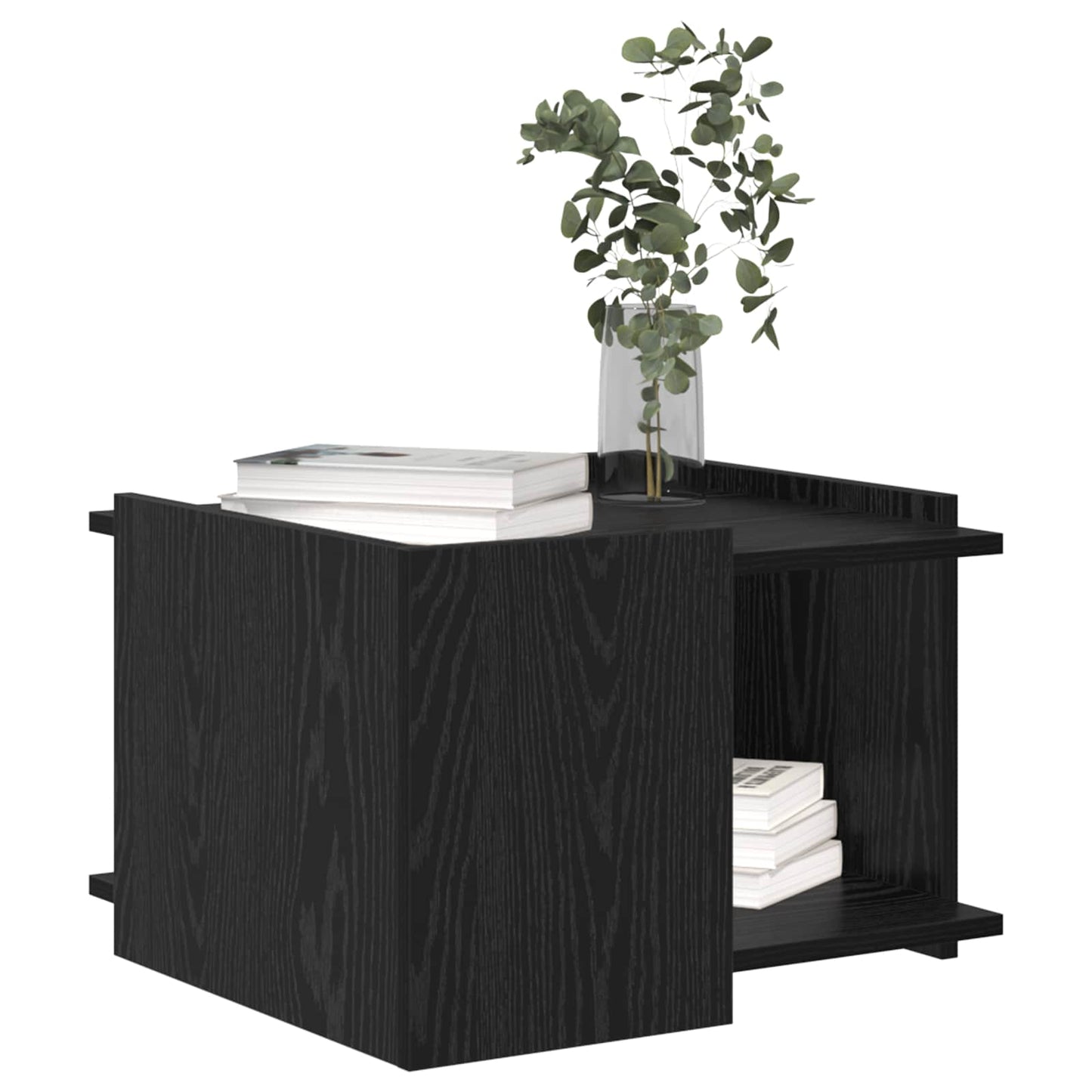 Couchtisch Schwarz Eichen-Optik 50,5 x 50 x 33 cm Holzwerkstoff