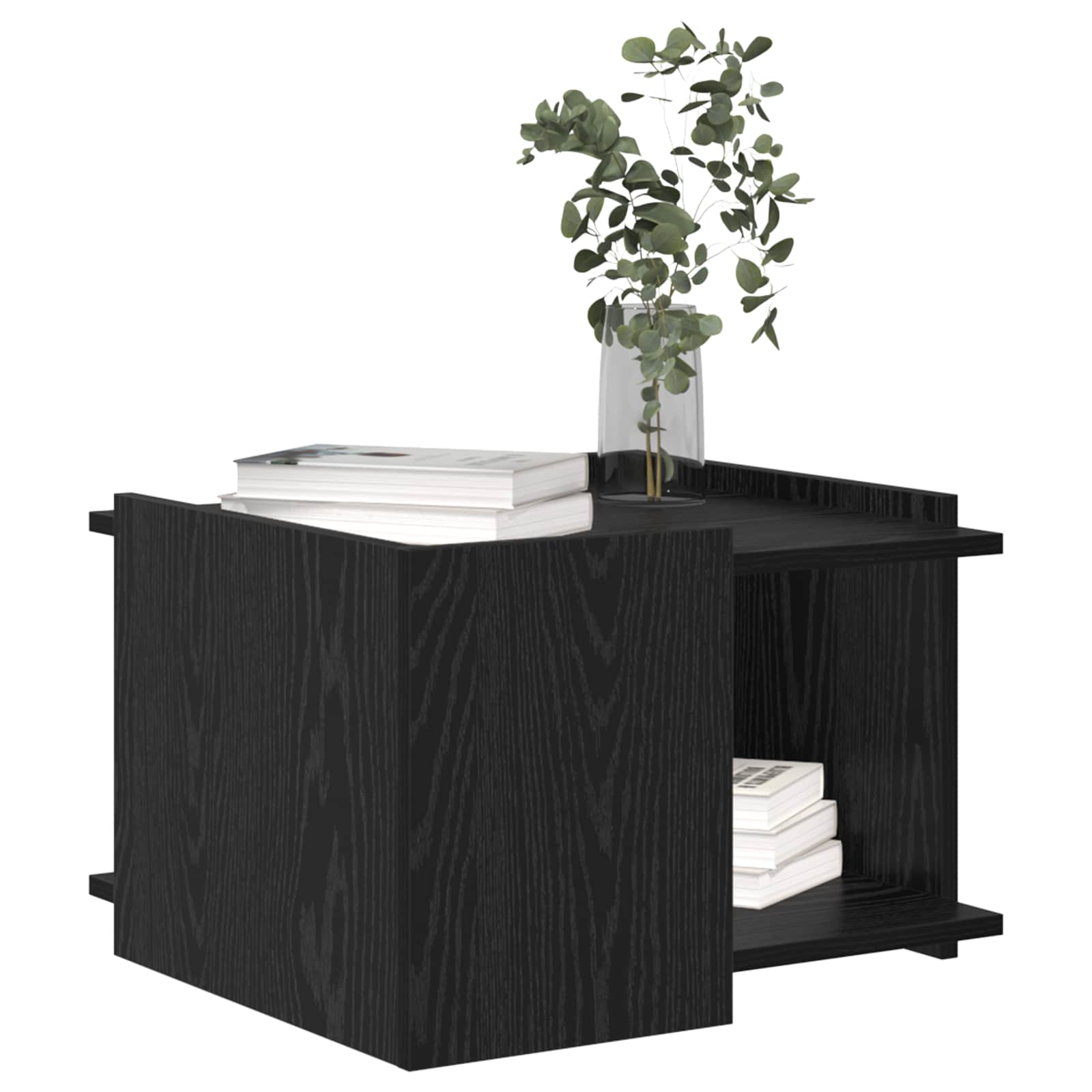 Couchtisch Schwarz Eichen-Optik 50,5 x 50 x 33 cm Holzwerkstoff