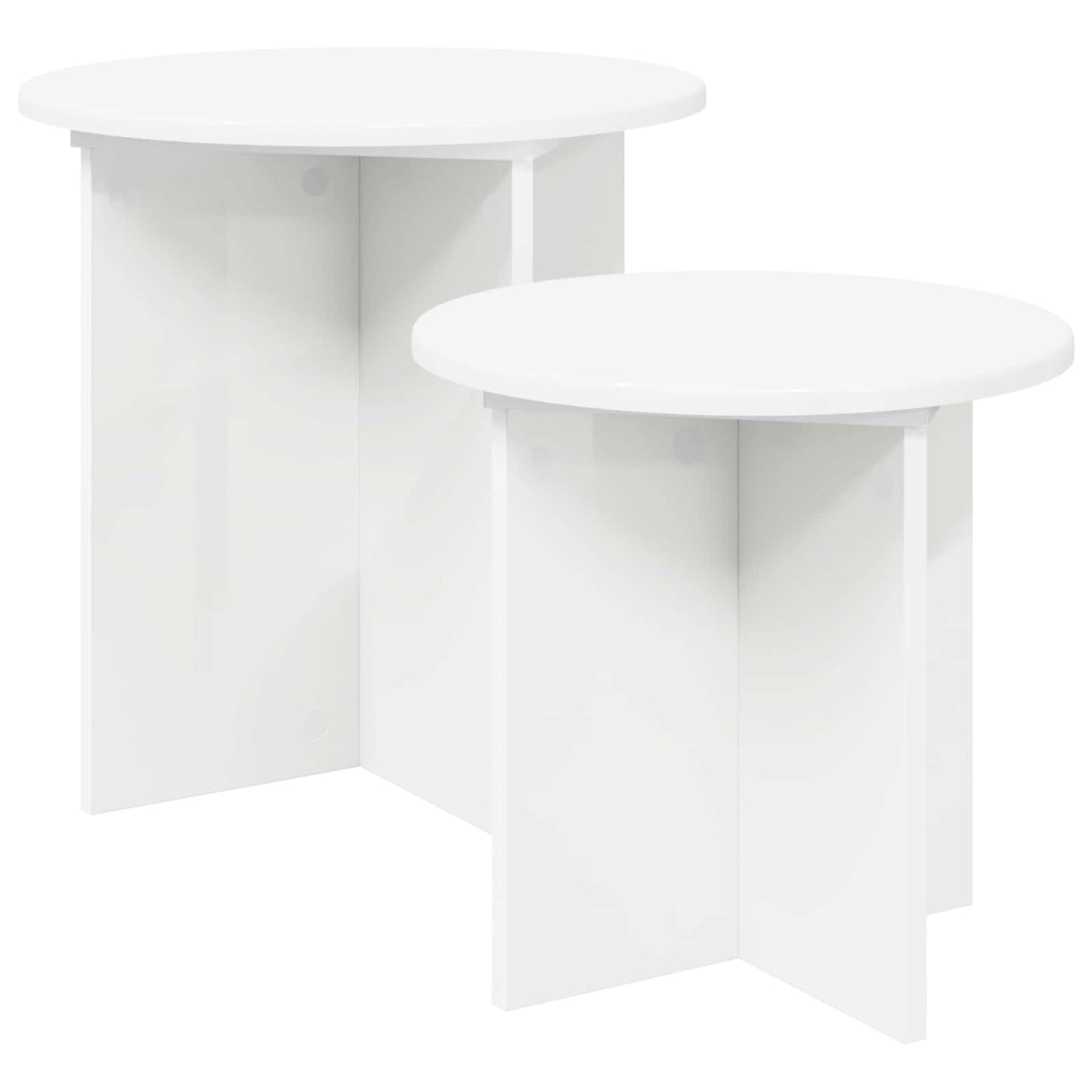 Beistelltisch-Set 2 stk. Ø 45 x 45 cm Holzwerkstoff