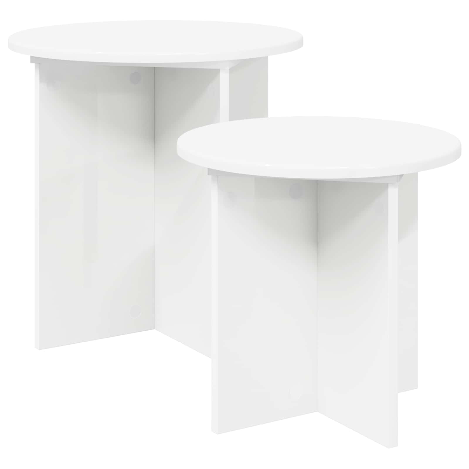 Beistelltisch-Set 2 stk. Ø 45 x 45 cm Holzwerkstoff